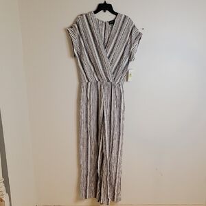 ECI New York Navy, Cream And Tan Linen JUMPER Nwt Size MEDIUM